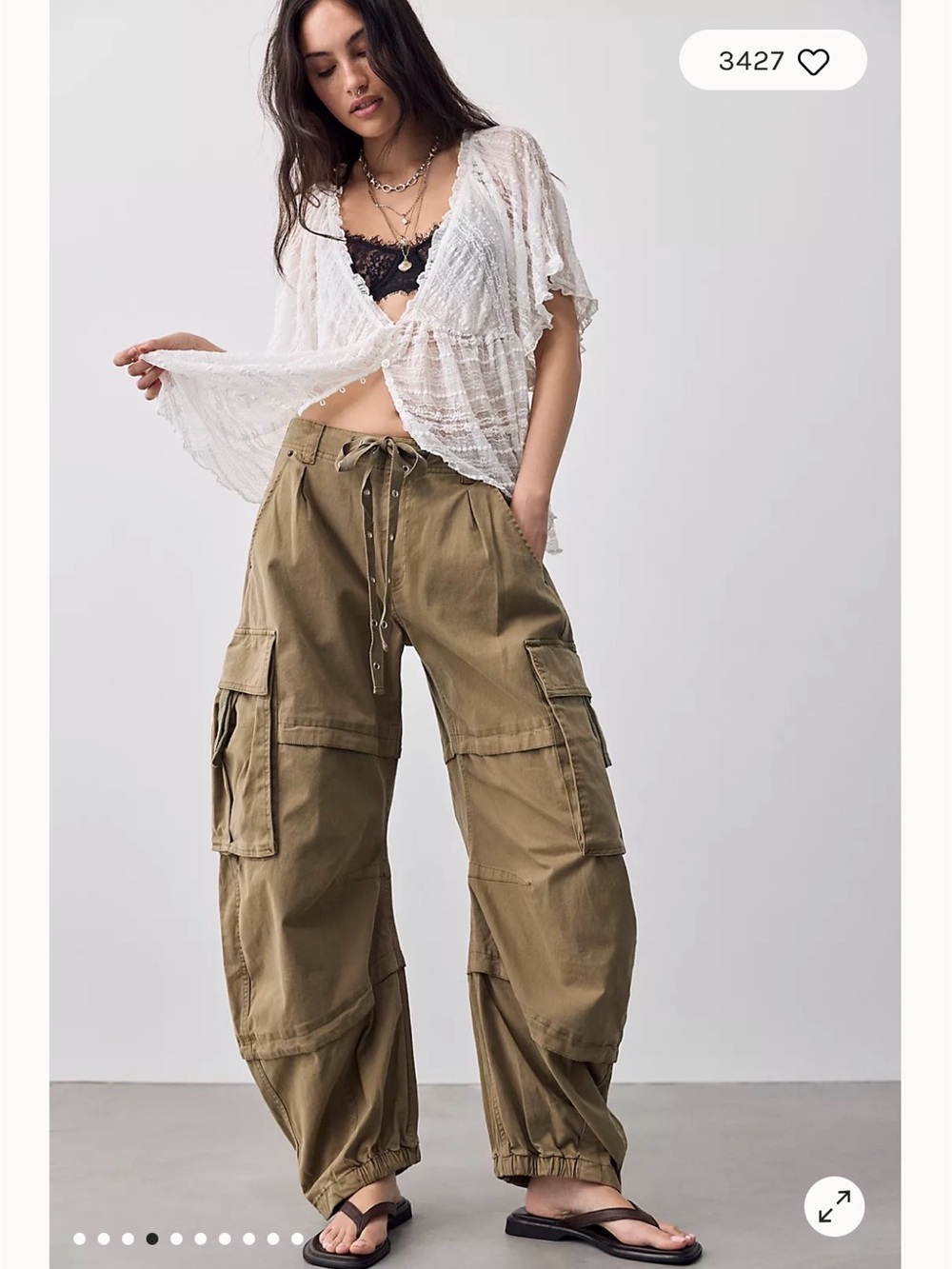 We the free reef curved twill cargo pants - Picture 2 of 14